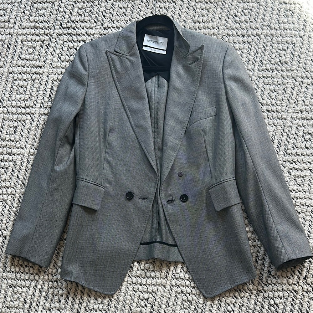 SAINT LAURENT Gray Blazer